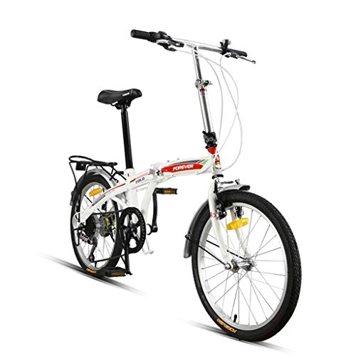 Plegables : Xiaoping Bicicleta para jóvenes Bicicleta Plegable Hombres Adultos y Mujeres Portátiles ultraligeros Bicicleta de Velocidad Variable de 20 Pulgadas