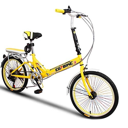 Plegables : Xiaoping Bicicletas Plegables Bicicleta Plegable Ultra Liviana Porttil Mini Rueda pequea Absorcin de Choque (20 Pulgadas / 16 Pulgadas) (Color : 4, Size : 16in)