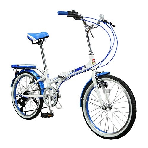 Plegables : XiXia X Bicicleta Plegable Bicicleta de montaña Aleacin de Aluminio V Freno Estudiantes Masculinos y Femeninos Bicicleta 20 Pulgadas 7 Velocidad