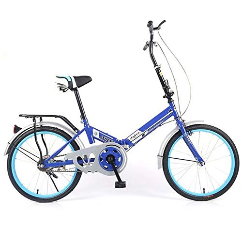 Plegables : XiXia X Bicicleta Plegable Bicicleta Estudiante Femenina Seora Single Speed Shifting Absorbente Bicicleta Porttil Commuter Car 20 Pulgadas