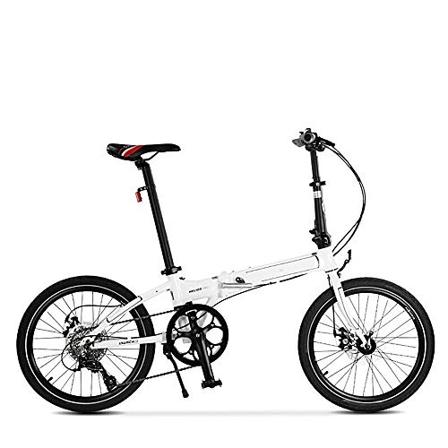 Plegables : XMIMI Bicicleta Plegable Cambio de aleacin de Aluminio Doble Freno de Disco Bicicleta Plegable 20 Pulgadas