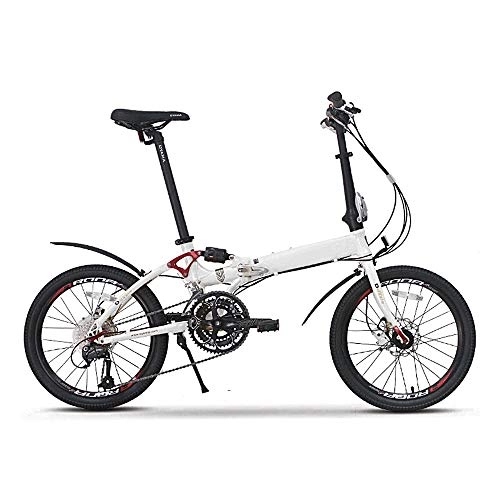 Plegables : XMIMI Bicicleta Plegable Cambio de amortiguación Amortiguador de Cola Suave Bicicleta Hombres y Mujeres Estudiantes Estilo Negro 20 Pulgadas 27 Velocidad