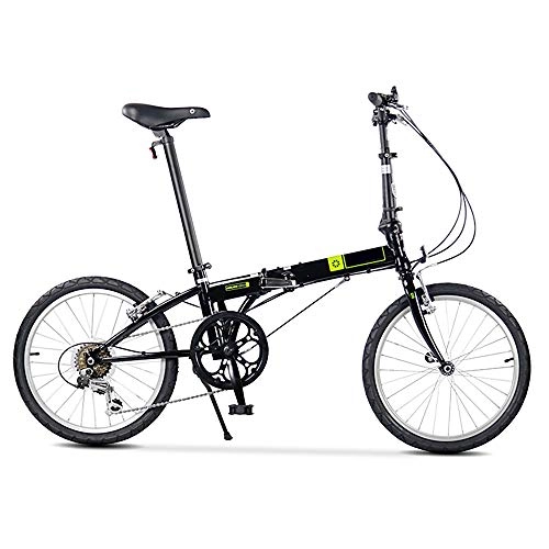 Plegables : XMIMI Bicicleta Plegable Cambio de Choque Absorción Bloqueo automático Ciclismo Casual Estudiantes Masculinos y Femeninos 20 Pulgadas 6 velocidades