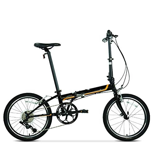 Plegables : XMIMI Bicicleta Plegable Cromo molibdeno Acero Marco Velocidad Hombres y Mujeres Adultos Bicicleta Plegable 20 Pulgadas