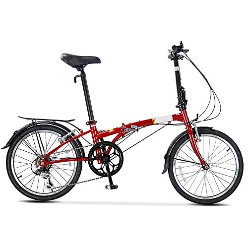 Plegables : XMIMI Bicicleta Plegable Desplazamiento Hombres y Mujeres Adultos Bicicleta de Ocio 20 Pulgadas 6 velocidades