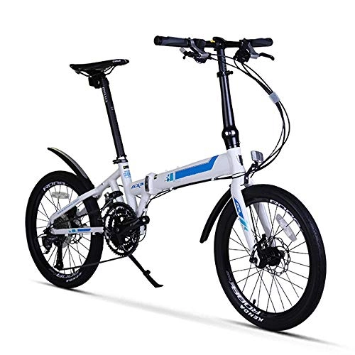 Plegables : XMIMI Bicicleta Plegable Hombres y Mujeres Adultos Velocidad Variable Bicicleta Plegable de Choque 20 Pulgadas 27 Velocidad