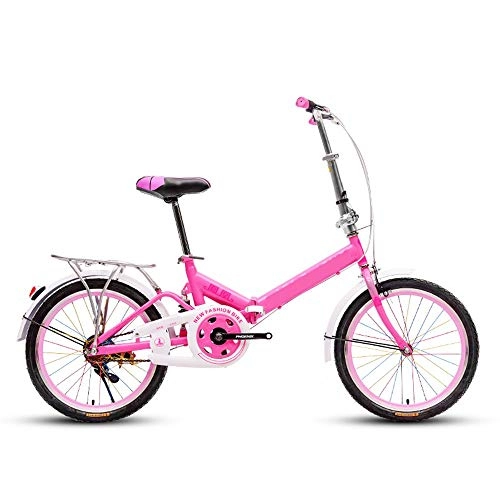 Plegables : XMIMI Bicicleta Plegable para Hombres y Mujeres Adultos Tipo Ultraligero Portátil de una Sola Velocidad Tipo de Rueda pequeña Bicicleta para Adultos Todoterreno 20 Pulgadas