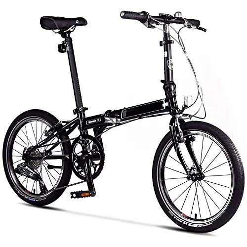 Plegables : XMIMI Freno de Bicicleta Plegable V Adecuado para Estudiantes Adultos Bicicleta de Ocio 20 Pulgadas 8 velocidades