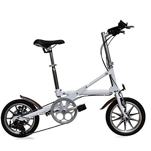 Plegables : XMIMI Una Segunda Bicicleta Plegable de aleacin de Aluminio Scooter de Ciudad pequea de 14 Pulgadas