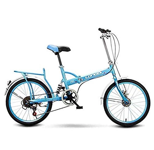 Plegables : Y&XF E-Bici Plegable, Bicicletas Antideslizante de 16 Pulgadas Plegable de cercanías Bicicletas, Adecuado para Viajes y Actividades de Ocio, Azul