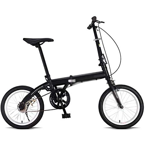 Plegables : YANGMAN-L Bicicleta Plegable de cercanías, Bicicletas Plegables Ciudad del Freno de Disco de Aluminio de 16 Pulgadas conmuta Las Ruedas de Bicicletas portátil Escuela de Trabajo para