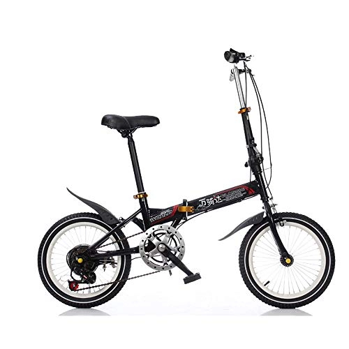Plegables : YBCN Bicicleta Plegable, 16 Pulgadas / 20 Pulgadas, 6 velocidades, Velocidad Variable, absorción de Golpes portátil, Ultraligera, Adultos, Hombres y Mujeres, Estudiantes, Bicicleta de Ocio, C, 20in