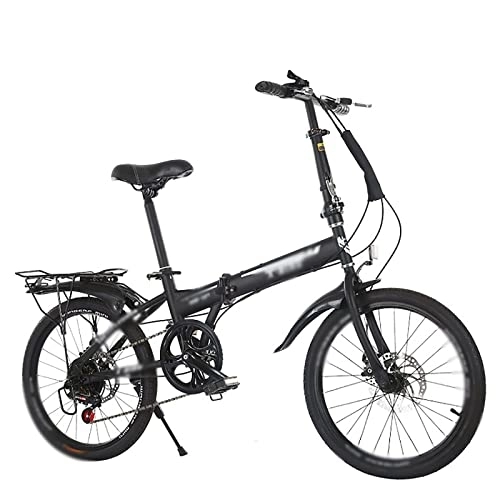 Plegables : YZDKJDZ Bicicleta Plegable de 6 velocidades, Bicicletas Plegables Bicicletas Bicicleta de Ciudad Plegable para Adultos con Antideslizante, portaequipajes Trasero, 20 Pulgadas