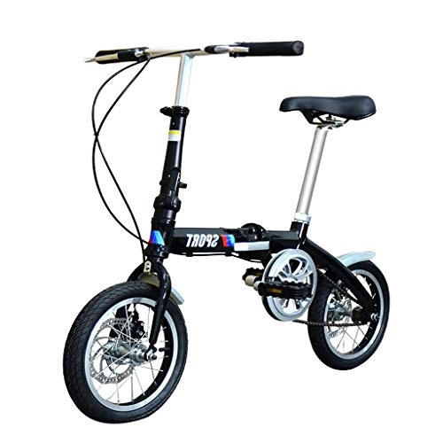 Plegables : ZHEDYI 14 Pulgadas Bicicleta Plegable, Ligero Urbano De Pasajeros De Bicicleta De Ocio, De Aleación De Aluminio Bicicletas For Adultos Estudiante Infantiles Portátiles, con Asientos De Bicicleta