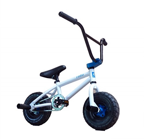 BMX Bike : 1080 Limited Edition 10" Wheel Stunt Freestyle Mini BMX Bike White & Blue