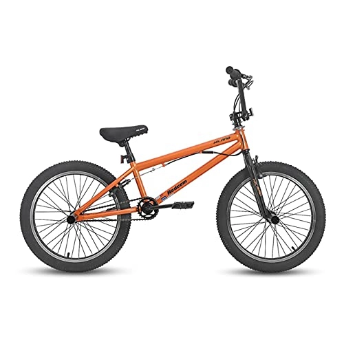 BMX Bike : QEEN 10 Color&Series 20'' BMX Bike Freestyle Steel Bicycle Bike Double Caliper Brake Show Bike Stunt Acrobatic Bike (Color : Orange)