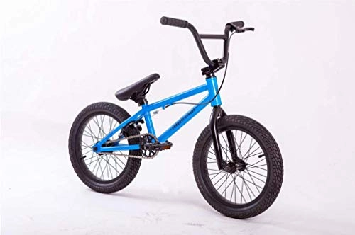 BMX Bike : SWORDlimit 16" Freestyle BMX Bike for Beginner To Advanced Riders, High-Carbon Steel Frame And Fork, 259T BMX Gearing, with Aluminum Alloy U-Shaped Rear Brake