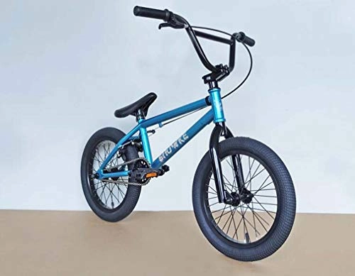 BMX Bike : SWORDlimit 16 Inch BMX Bikes Bicycle for Boys Kids, High-Strength Carbon Steel Frame, Key Crank, 25T Crankset with U-Brake And Lightweight Aluminum Alloy Brake Lever, brightblue