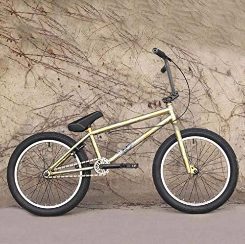 BMX Bike : YOUSR S20-Inch BMX Bike Freestyle for Beginner to Advanced Riders, 4130 Chrome Molybdenum Steel Frame, 25x9T BMX Gearing, 8.75 Inch Handlebar and One-piece Cushion