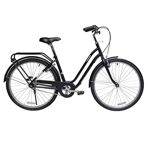 Comfort Bike : 26 Inch Black Bike, Single Speed Lightweight City Bike Men Comfort Bikes Youth Student Office Worker Steel Frame Bicycle -A-M(165-180cm)