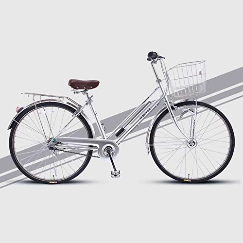 Comfort Bike : 26 Inch Single Speed Bike, Retro Steel Frame Women Bicycle Adults Comfort Bikes Youth Men City Bike-B-26inch