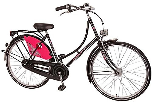 Comfort Bike : 28Inch Women's Holland city bike by Bach Tenkirch Girls 'Bicycle 3Gear, Colours: Black / Pink Frame Size: 50cm