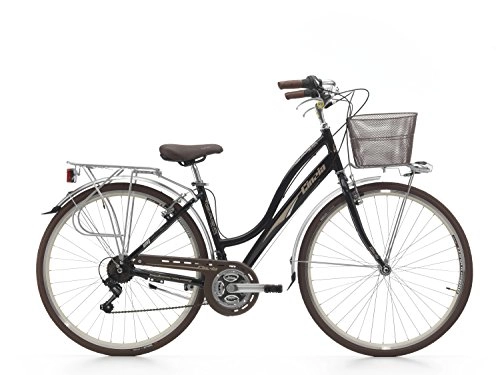 Comfort Bike : 28Women's City Bike 21Speed Cinzia Giara, black