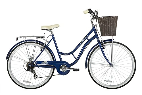 Comfort Bike : Bridgford Priory Ladies Womens Bike Heritage Traditional Dutch Bike Classic Lifestyle 26" Wheel 16" Frame & Basket Blue Step Through Frame