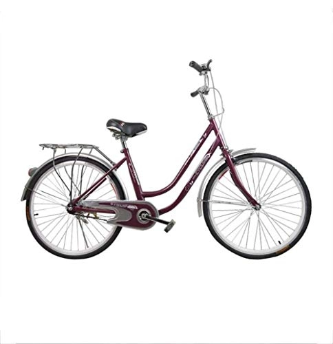 Comfort Bike : City Bike Bicycle Commuting Ladies City Bike, Women's Bike Lightweight Bike Lady Bike 26 Inch High Carbon Steel Single Speed Travel BXM bike (Color : A, Size : 26inch)