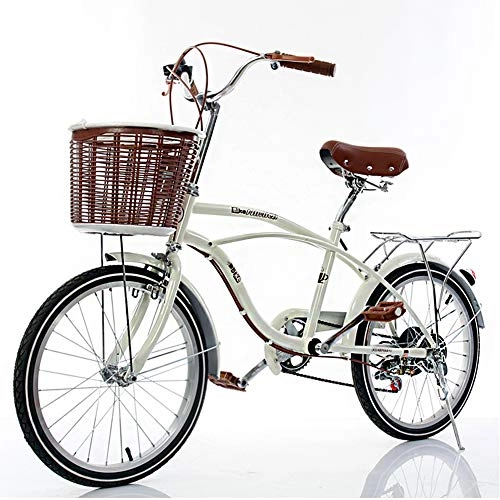 Comfort Bike : GHH Commuter Bike 20" City leisure Bicycle Adults6 Speed With Basket Classic Traditional Bicycle Lightweight Bicycle
