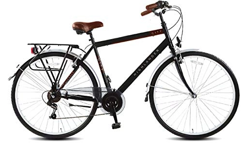 Comfort Bike : Highlander City 28 Inch 53 cm Men 6SP Rim Brakes Black