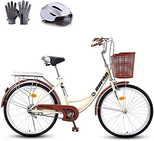 Comfort Bike : JIAWYJ YANGHAO-Adult mountain bike- Bicycle Women's Lightweight Adult City Student Commuter Car 20 / 24 / 26 Inch Single Speed, Retro Design (Size:20in) YGZSDZXC-04 (Size : 20in)
