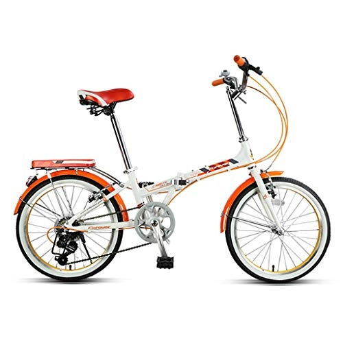 Comfort Bike : Kids'Bikes Zhangsisi Variable speed bicycle folding bicycle student bicycle city bicycle boy girl bicycle small bicycle, 20 inches, the best gift (Color : ORANGE, Size : 150 * 30 * 122CM)