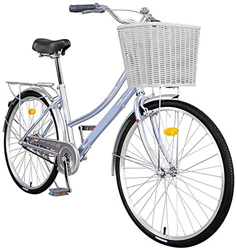 Comfort Bike : KKKLLL Bicycle Aluminum Ladies Car Commuter Retro Car Men and Women City Car 26 Inch