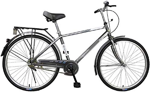 Comfort Bike : Mnjin Road Bike Mountain Bike Bicycle Retro Commuter Car High Carbon Steel Urban Recreational Vehicle Men and Women 26 Inch