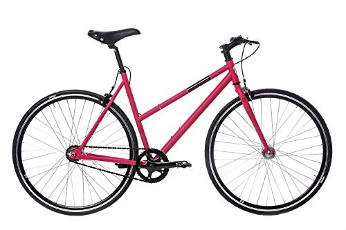 Comfort Bike : Tretwerk Alma Girls 28 Inch 56 cm Woman Cantilever Pink