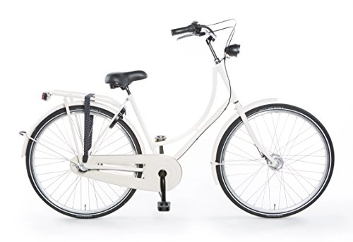 Comfort Bike : Tulipbikes, classic Dutch bike "Tulip 2", white, 3 speed Shimano, framesize 50cm