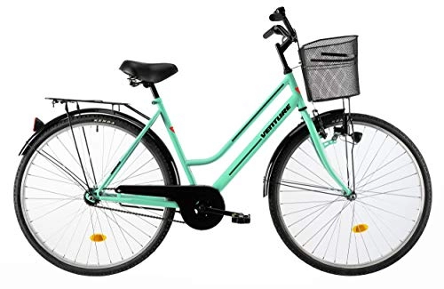Comfort Bike : Venture 2818 stadsfiets 28 Inch 50 cm Woman Coaster Brake Green