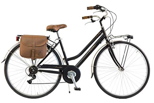 Comfort Bike : Via Veneto By Canellini Bike Bicycle Citybike CTB Woman Vintage Retro Via Veneto Steel (Black, 46)