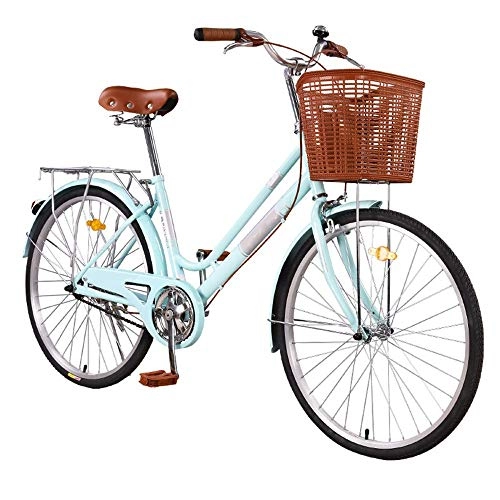Comfort Bike : XIXIA X Bicycle Retro Double Beam Low Span Male and Female Students Leisure Bicycle Commuter Car 24 Inch