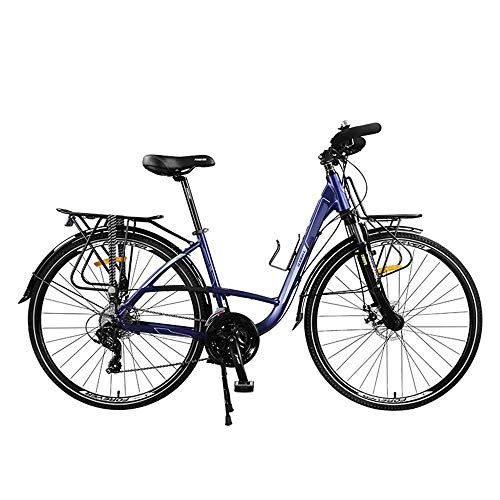 Comfort Bike : XIXIA X Mountain Bike Aluminum Frame Can Lock the Shock Absorber Front Fork Shift Wagon Bicycle 24 Speed