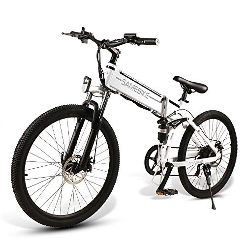 Electric Bike : 【UK Next Working Day Delivery】Samebike L026 Spoke rim Electric Bike 48V 10AH power motor 26"Aluminum alloy suspension mountain frame(BLACK)