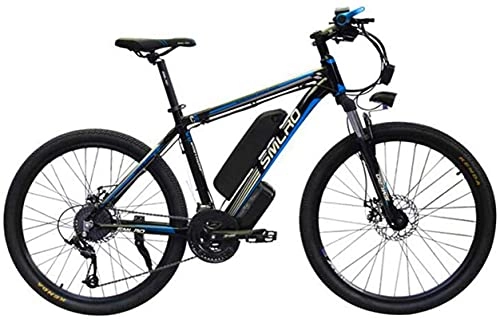 Electric Bike : 1000W Electric Mountain Bike for Adults, 27 Speed Gear E-Bike with 48V 15AH Lithium Battery - Professional Offroad Commute Bicycle for Men and Women (Color : Red) (Color : Blue)