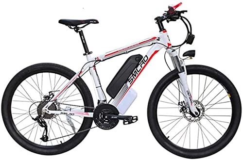 Electric Bike : 1000W Electric Mountain Bike for Adults, 27 Speed Gear E-Bike with 48V 15AH Lithium Battery - Professional Offroad Commute Bicycle for Men and Women (Color : Red) (Color : Red)