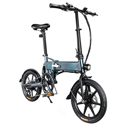 Electric Bike : 1Life FIIDO D2S Folding Electric Bike - Variable Speed Electric Bike Aluminum Alloy Folding Bicycle 250W High Power E-Bike with 16 Wheels(Gray, 7.8Ah)