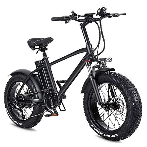 Electric Bike : 20" Electric Mountain Bike for Adults 750W Motor with 48V 15Ah Lithium Battery 18.6 MPH Beach Mountain E-Bike for Adults Professional 7 Speed Gears