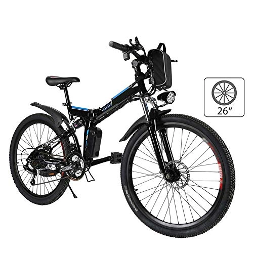 Electric Bike : 26'' Electric Mountain Bike with Removable Large Capacity Lithium-Ion Battery (36V 250W), for Adults Electric Bike 21 Speed Gear And Three Working Modes