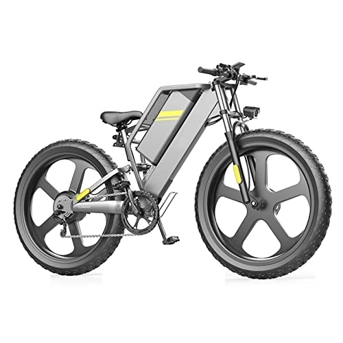 Electric Bike : 26 inch Fat Tire Electric Bicycle 48V*25Ah Lithium Battery 28MPH Beach Snow Mountain E-Bike 7 Speed Commute Ebike for Adults Female Male Aluminum Frame (Color : 1000W)