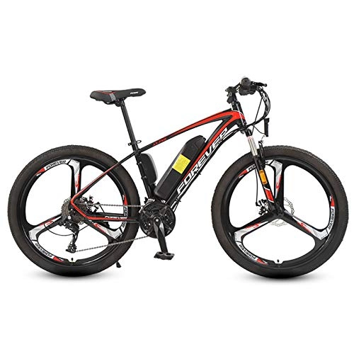Electric Bike : 26inch Mountain Electric Bike, 250w Urban Commuting Electric Bikes for Adults, 36v Removable Lithium Battery, Professional 27 Speed Gears, Suspension fork Beach Snow Electric Mountain Moped, 8ah 30km