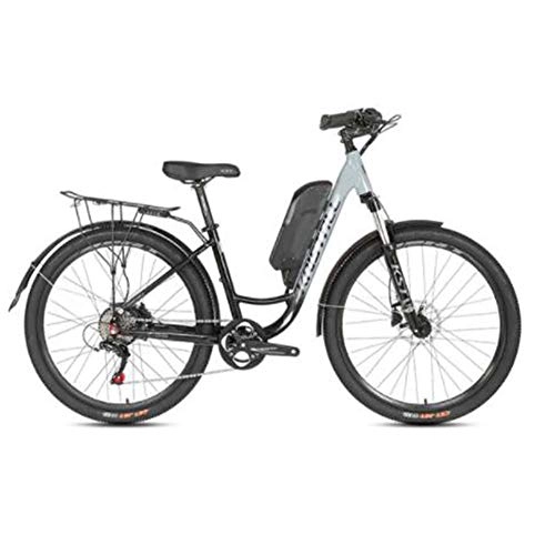 Electric Bike : 27.5 inch Electric Bikes, 48V10A LCD digital display Bikes shock Front fork City commute Adult Bike, Black